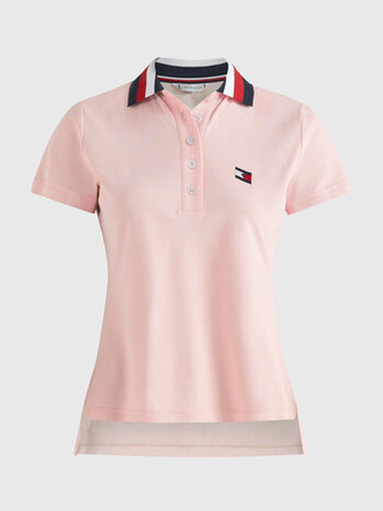 Tommy Hilfiger RIBBON TIPPED collar poloshirt style Sunset Peach