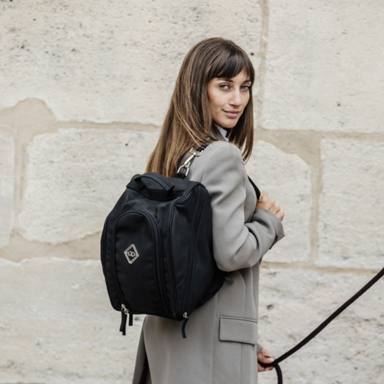 Kentucky Cap tas met "konijnenbont" Zwart 