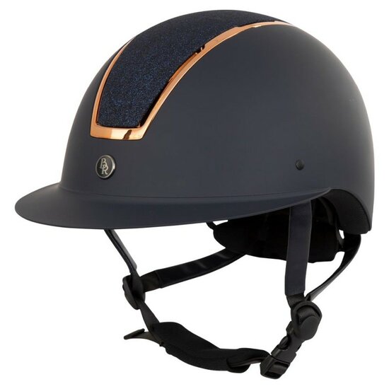 BR Riding Helmet Omega Painted Navy/Rose