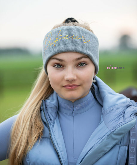 Pikeur Hoofdband met strass Anthracite