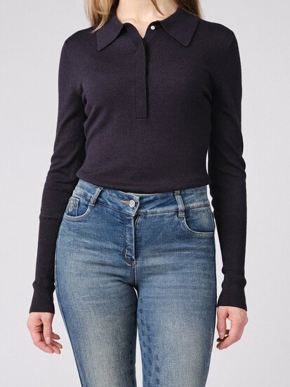 PS of Sweden Hailey Fine knit sweater Navy 