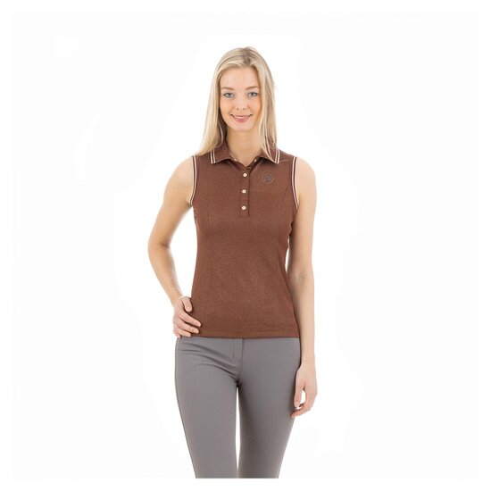 ANKY Essential Polo Shirt Sleeveless Rum Raisin SS22