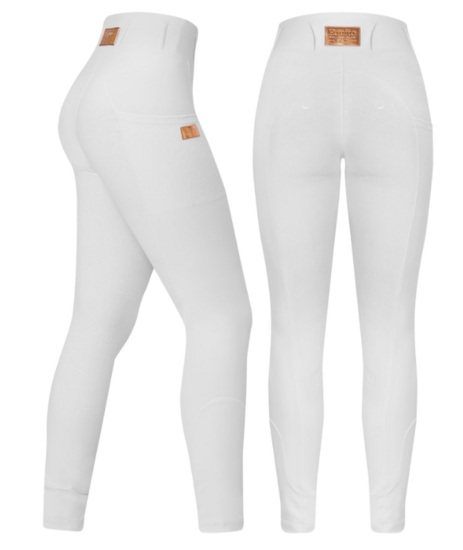 Equito rij legging white rose gold 