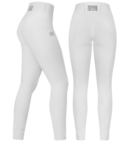 Equito rij legging white silver 