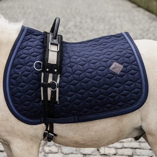 Kentucky zadelpad glitter rope Navy PONY