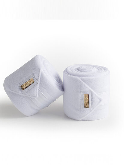 Equestrian Stockholm White Perfection Gold bandages