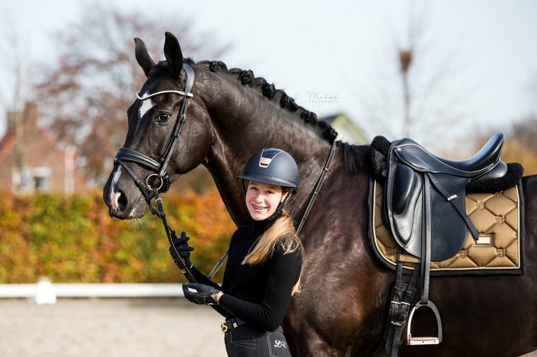 Equestrian Stockholm golden brass dressuur
