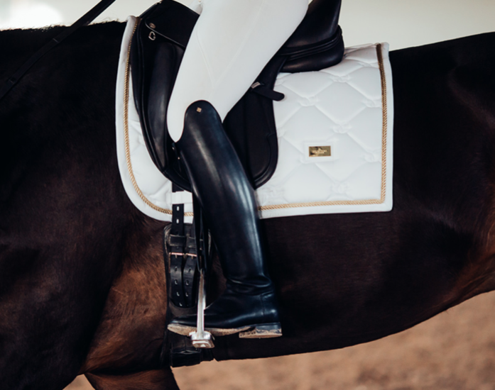 Equestrian Stockholm White Perfection Gold Dressage