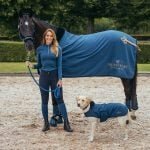 Equestrian Stockholm deken Monaco Blue maat 115 