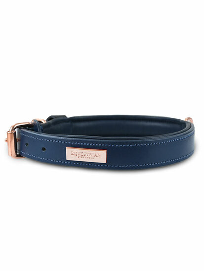 Equestrian Stockholm hond halsband Monaco Blue LAATSTE MAAT XS