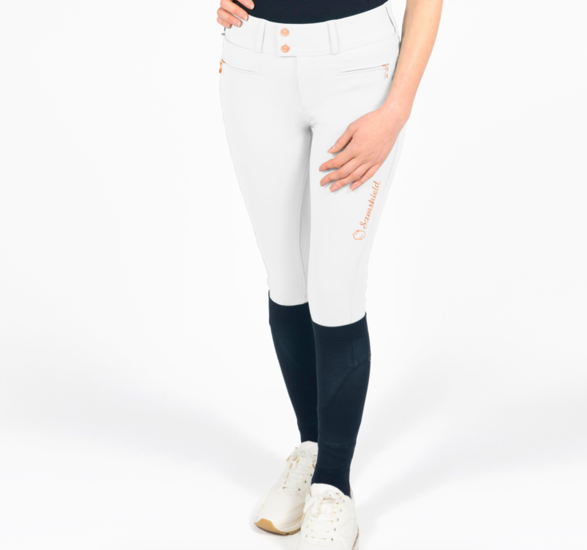 Samshield rijbroek Clara full grip White/Rosegold HIGHWAIST