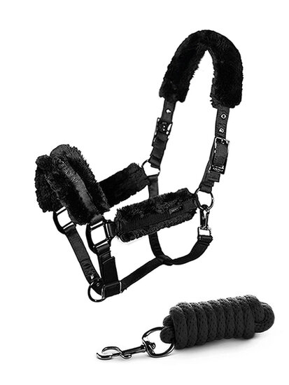 Equestrian Stockholm Halster met touw Total Eclipse PONY
