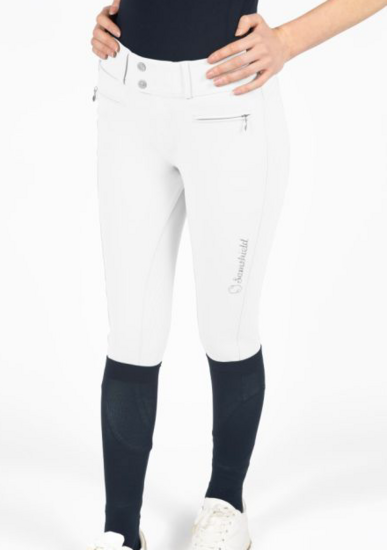 Samshield rijbroek Clara full grip SS&#039;22 White Tone on Tone HIGHWAIST