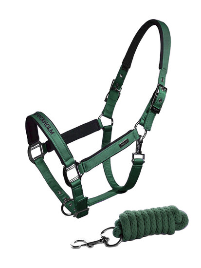  Equestrian Stockholm Halster met touw Sycamore Green PONY