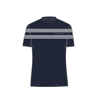 Cavalleria Toscana Cotton t-shirt W/Embosses Silicone Stripes Navy