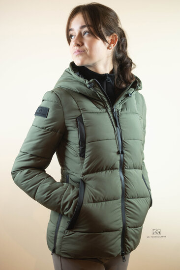 Cavalleria Toscana quilted nylon puffer jacket donkergroen