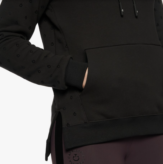 Cavalleria toscana Mini Flock pullover hoodie zwart 