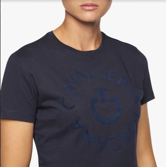 PRE ORDER Cavalleria Toscana boat neck jersey t-shirt lichtblauw 