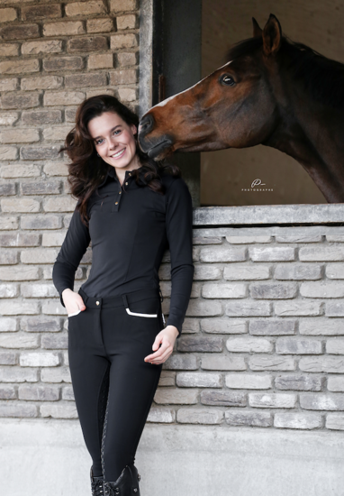 Applique Amsterdam Anita softshell shirt Lange mouw Zwart