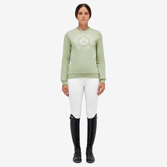 Cavalleria Toscana pastel groen Orbit Pixel stitch crew neck sweater