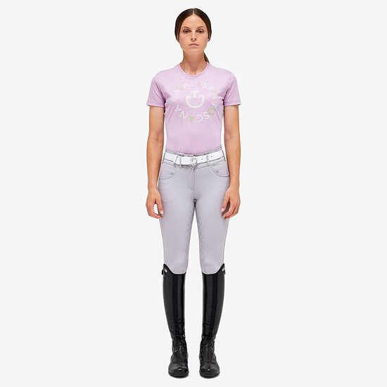 Cavalleria Toscana Pixel stitch orbit cotton shirt pastel lavender