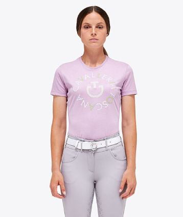 Cavalleria Toscana Pixel stitch orbit cotton shirt pastel lavender