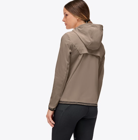 Cavalleria Toscana perforated jersey softshell jasje Taupe 