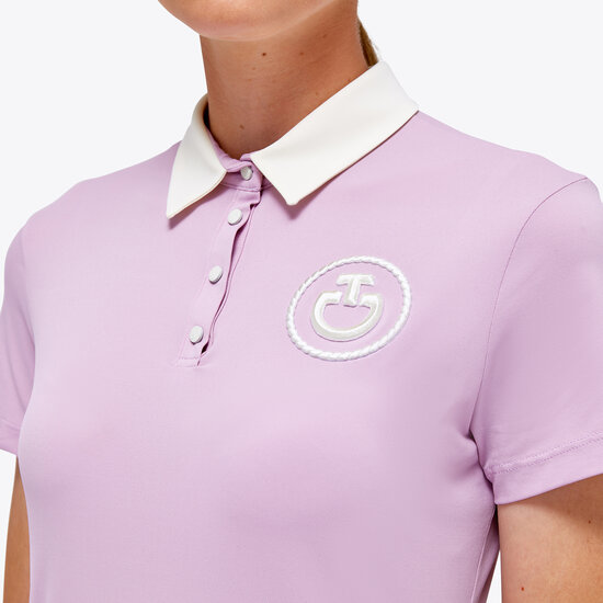 Cavalleria Toscana Lightweight Pique and Tech Mesh Shirt S/S Pink