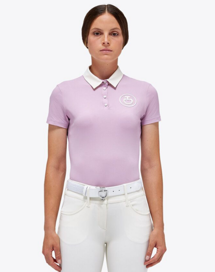 Cavalleria Toscana Lightweight Pique and Tech Mesh Shirt S/S Pink