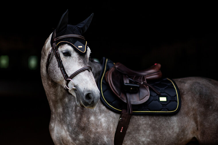  Equestrian Stockholm CLASSIC vliegenoortje BLACK GOLD
