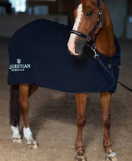 Equestrian Stockholm WOL deken modern tech navy