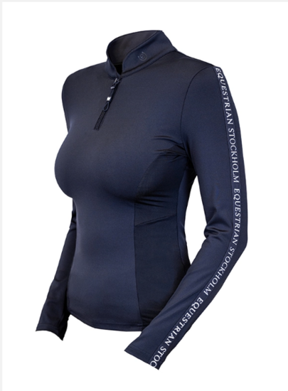 Equestrian Stockholm Power top Modern tech navy