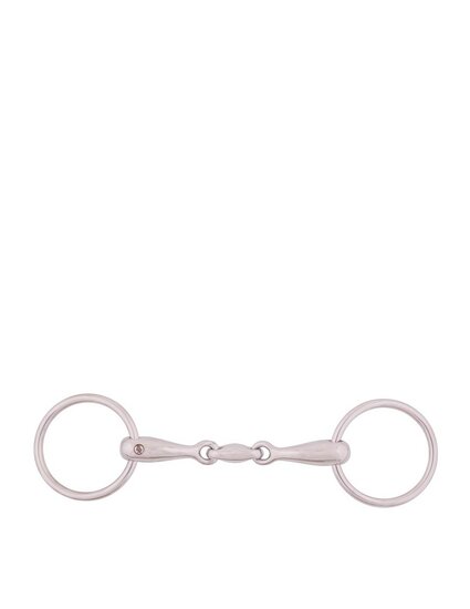 BR Snaffle ring stainless steel double broken 16mm