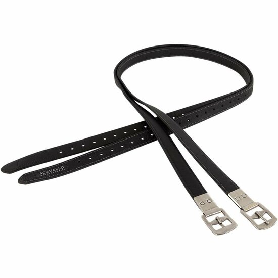 Acavallo stirrup leathers Soft Black 135cm