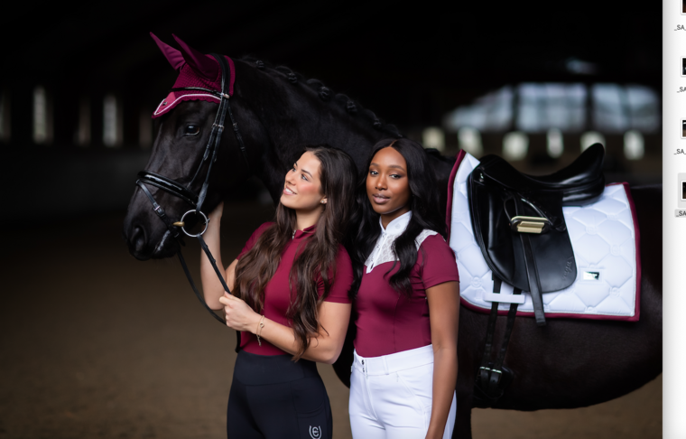 Equestrian Stockholm White Perfection Bordeaux Dressage