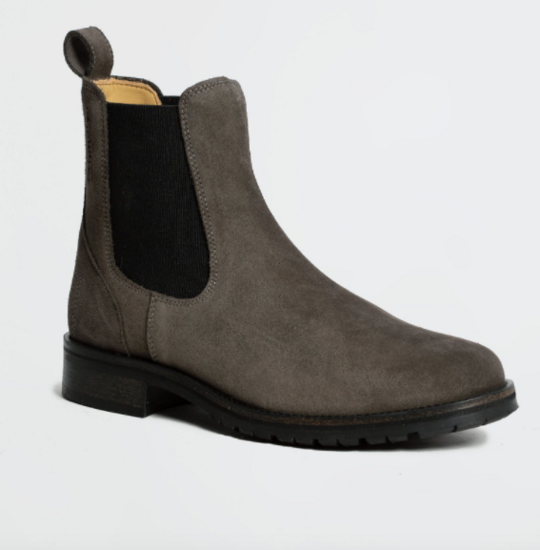 Kingsley Amsterdam Chelsea judpurs  ANTHRACITE suede met Zwart elastiek maat 41