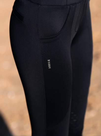 Equestrian Stockholm Compression Rijbroek Zwart edition (met silver logo)