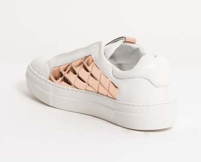 Kingsley sneaker Cross White, shiny rose 