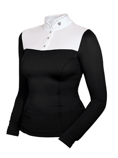 Equestrian Stockholm Revenew wedstrijd shirt - lange mouw - Black Edition