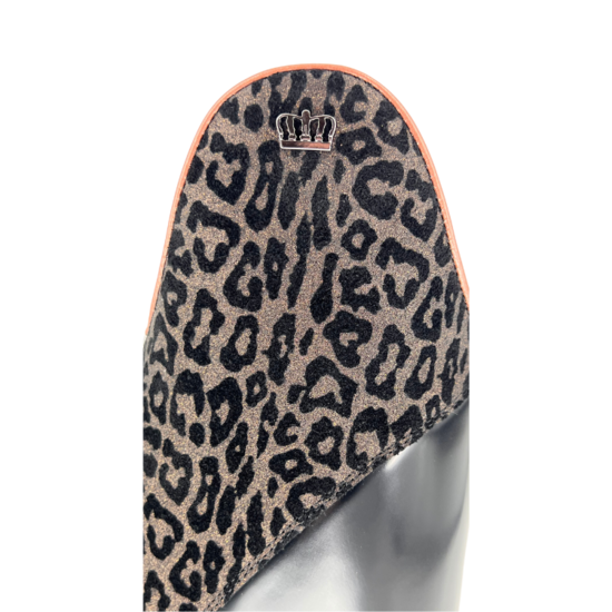 Kingsley rijlaars Capri 02 top Paula Urugano black ,leopardo bronze maat 39,5 MA-S