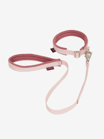 Le Mieux Mini Toy Dog halsband met lijn Pink Quartz