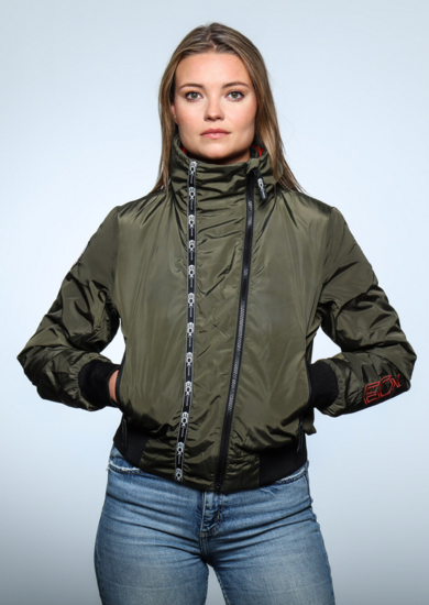 ECX fashion kort bomber jack dames jas groen