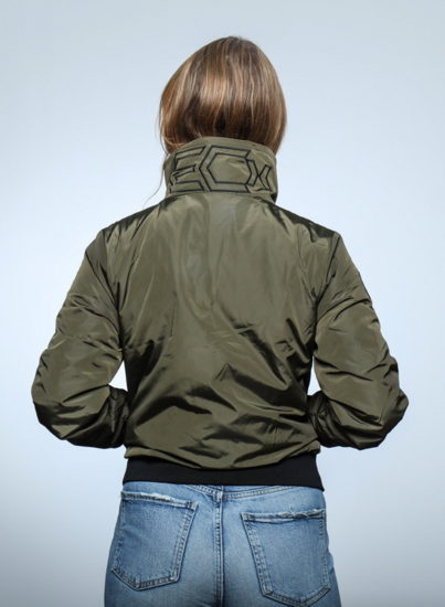 ECX fashion kort bomber jack dames jas groen