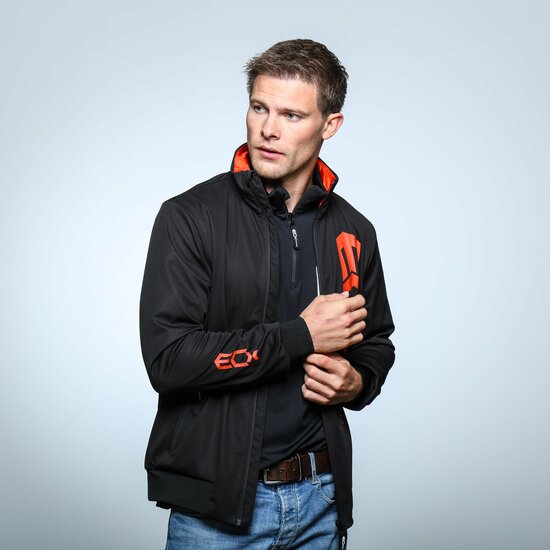 ECX fashion Heren Softshell Jas Zwart/Oranje