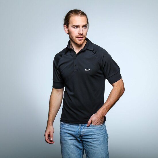 ECX fashion Heren Polo Shirt Short Sleeve Zwart
