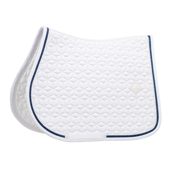 Kentucky zadelpad glitter rope JUMP White/Navy Full 