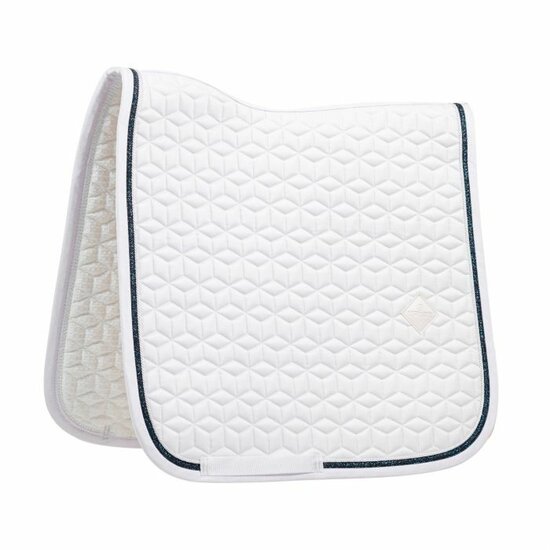 Kentucky zadelpad glitter rope Dressage White/Navy Full 