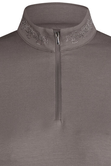 Pikeur studs lange mouwen shirt 6273 Steel grey