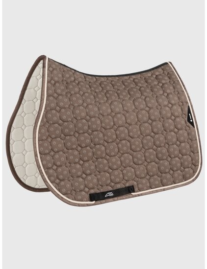 Equiline zadeldekje dressuur Cragec OCTAGON CAPPUCCINO met all over print