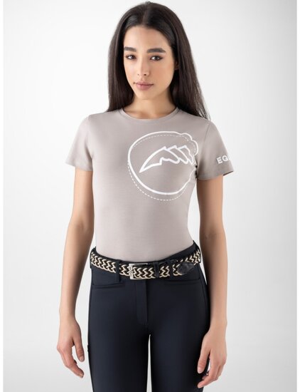 Equiline t-shirt Cubry printed maxi-logo Dove